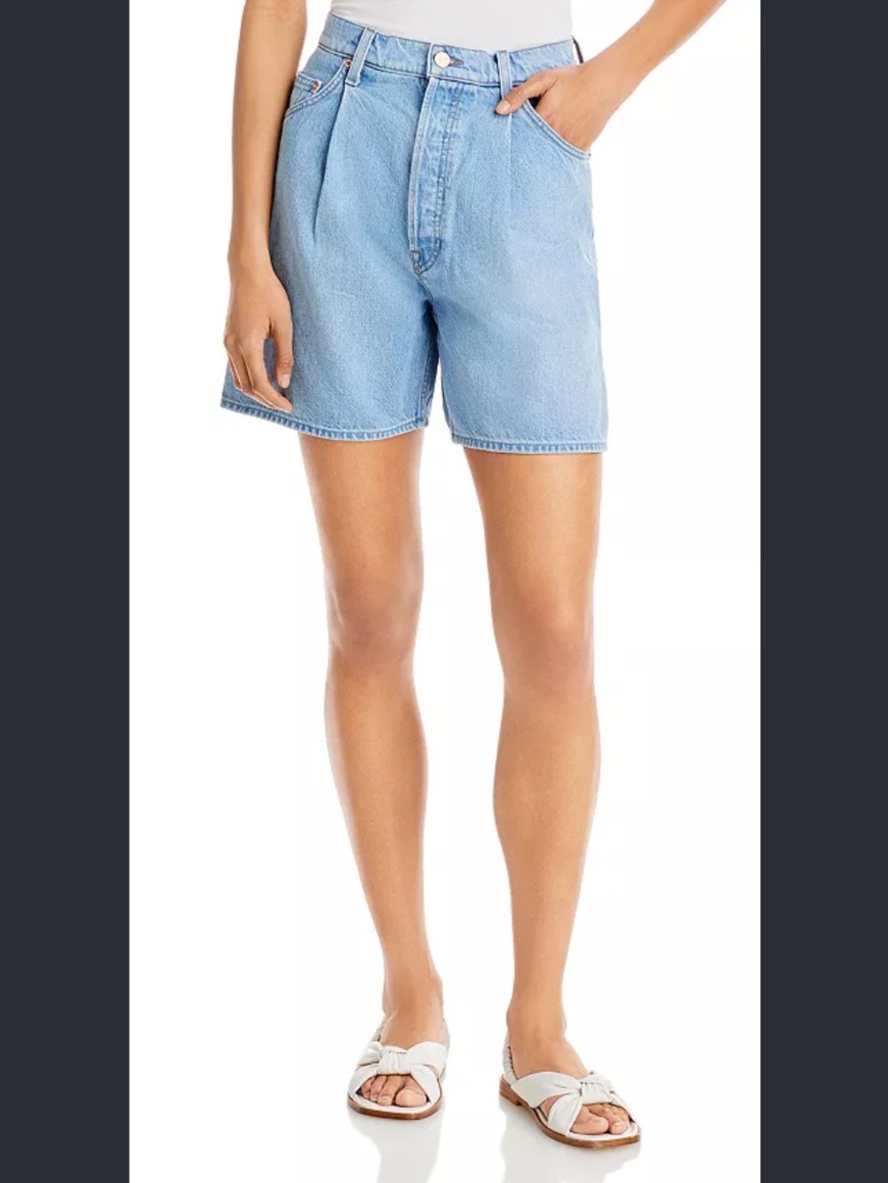 Mother Denim Snacks! The Pleated Fun Dip Shorts Jean Size 25 Just A Nibble 90s